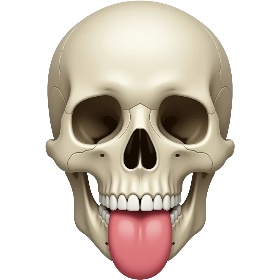 Skeleton tounge out emoji