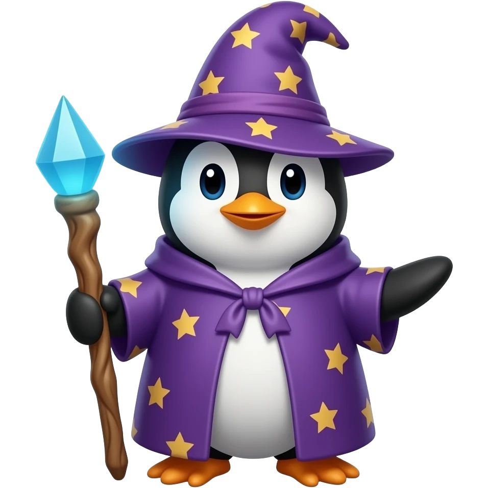 Penguin Wizard emoji