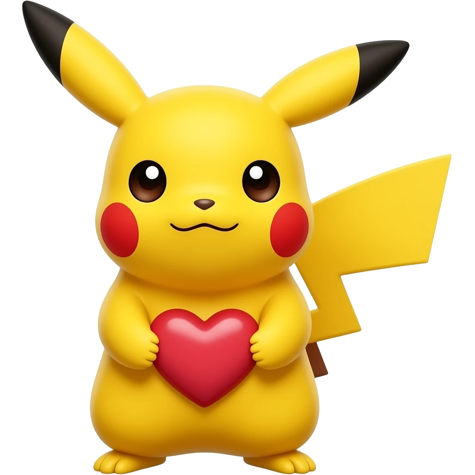 Pikachu love emoji