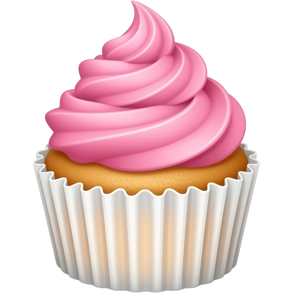 Cupcake with pink icing emoji