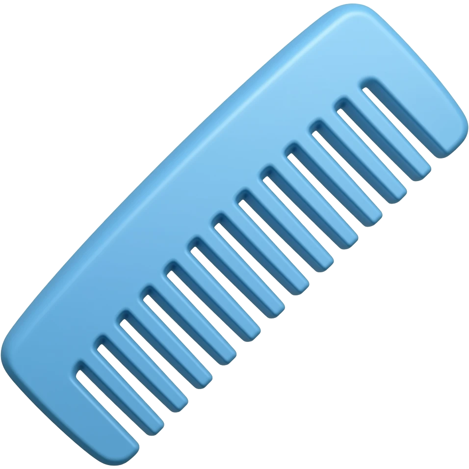the comb is blue emoji