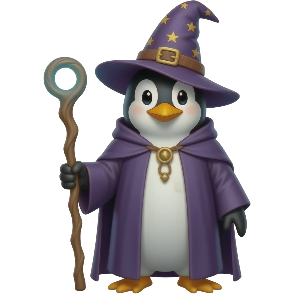 Penguin Wizard emoji
