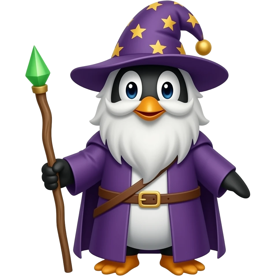 Penguin Wizard emoji