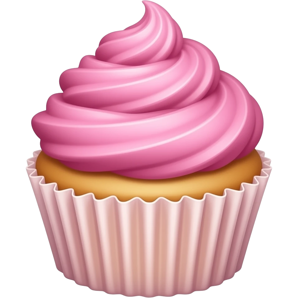 Cupcake with pink icing emoji