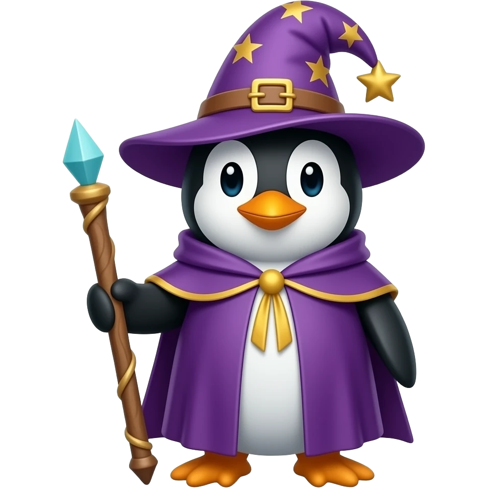 Penguin Wizard emoji
