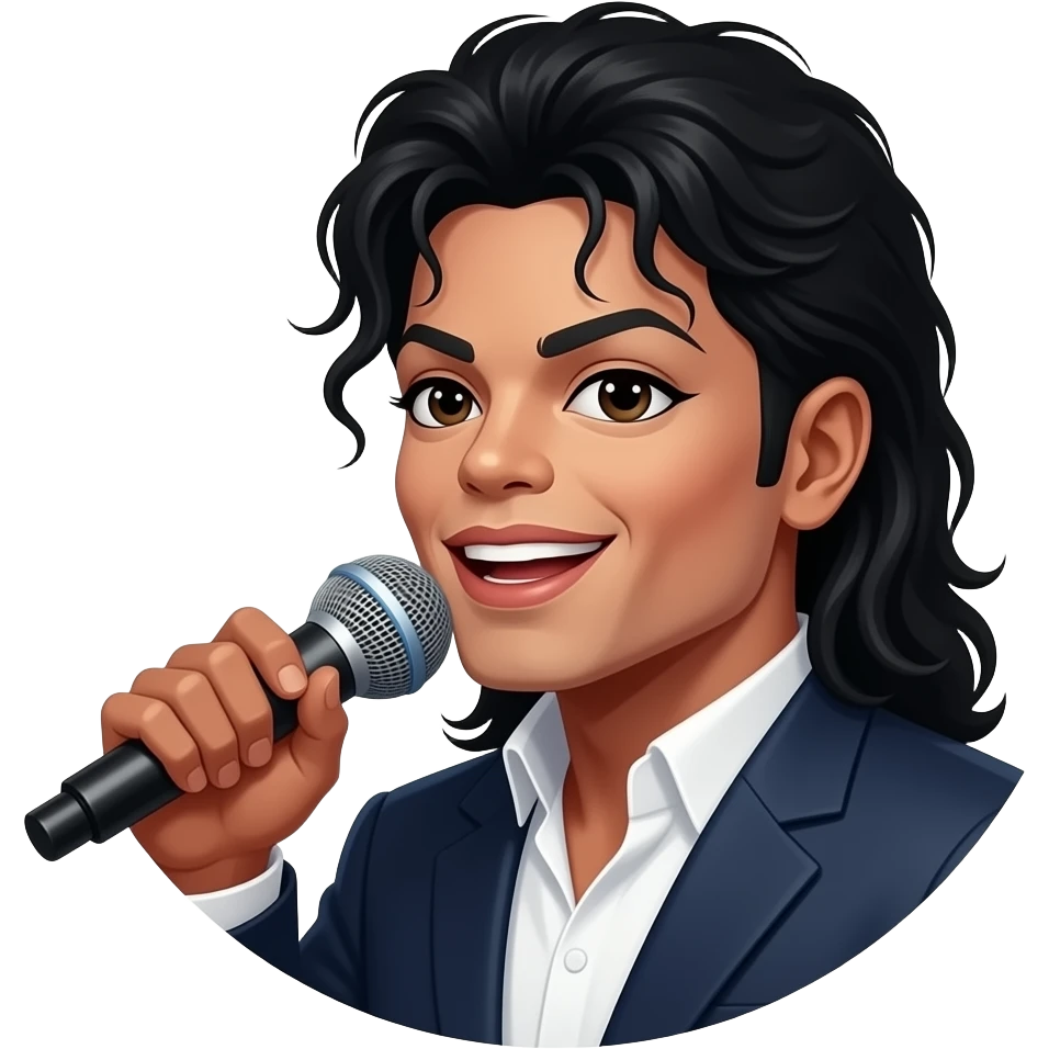 Michael Jackson singing emoji