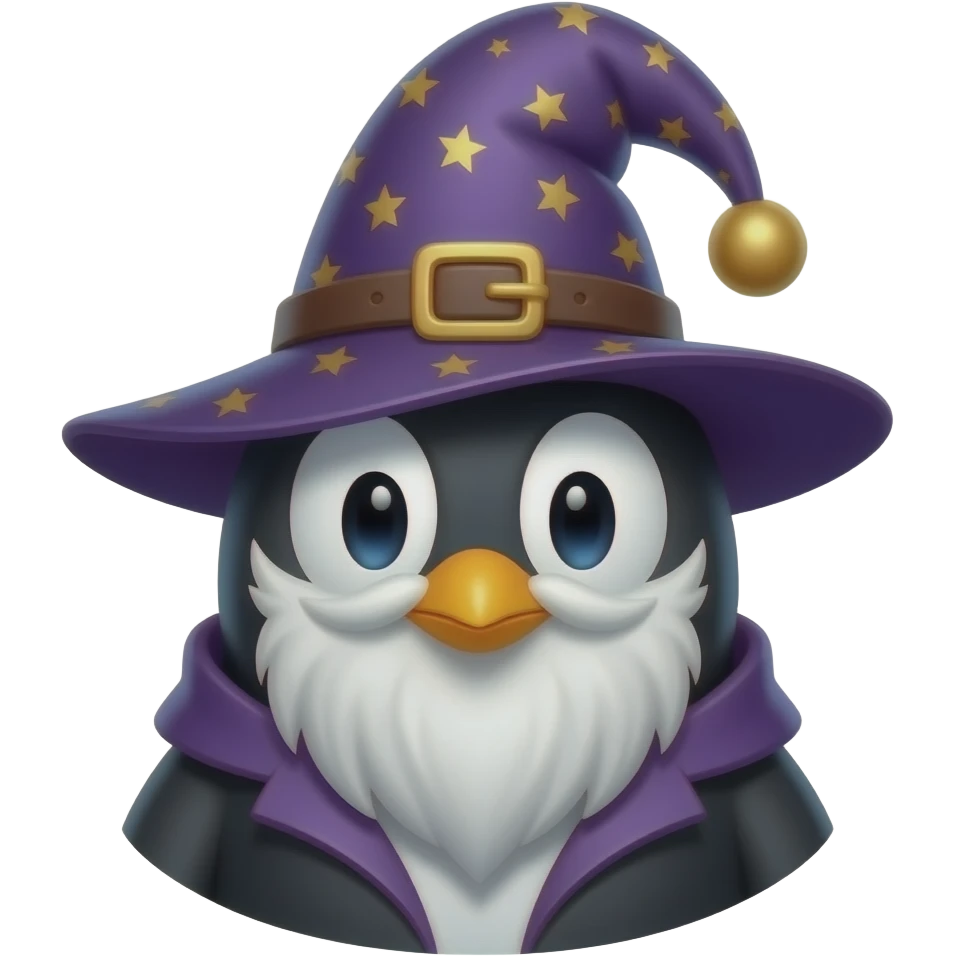Penguin Wizard emoji
