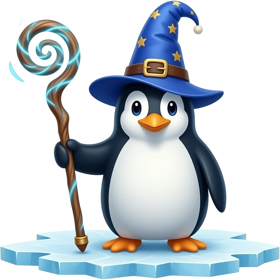 Penguin Wizard emoji