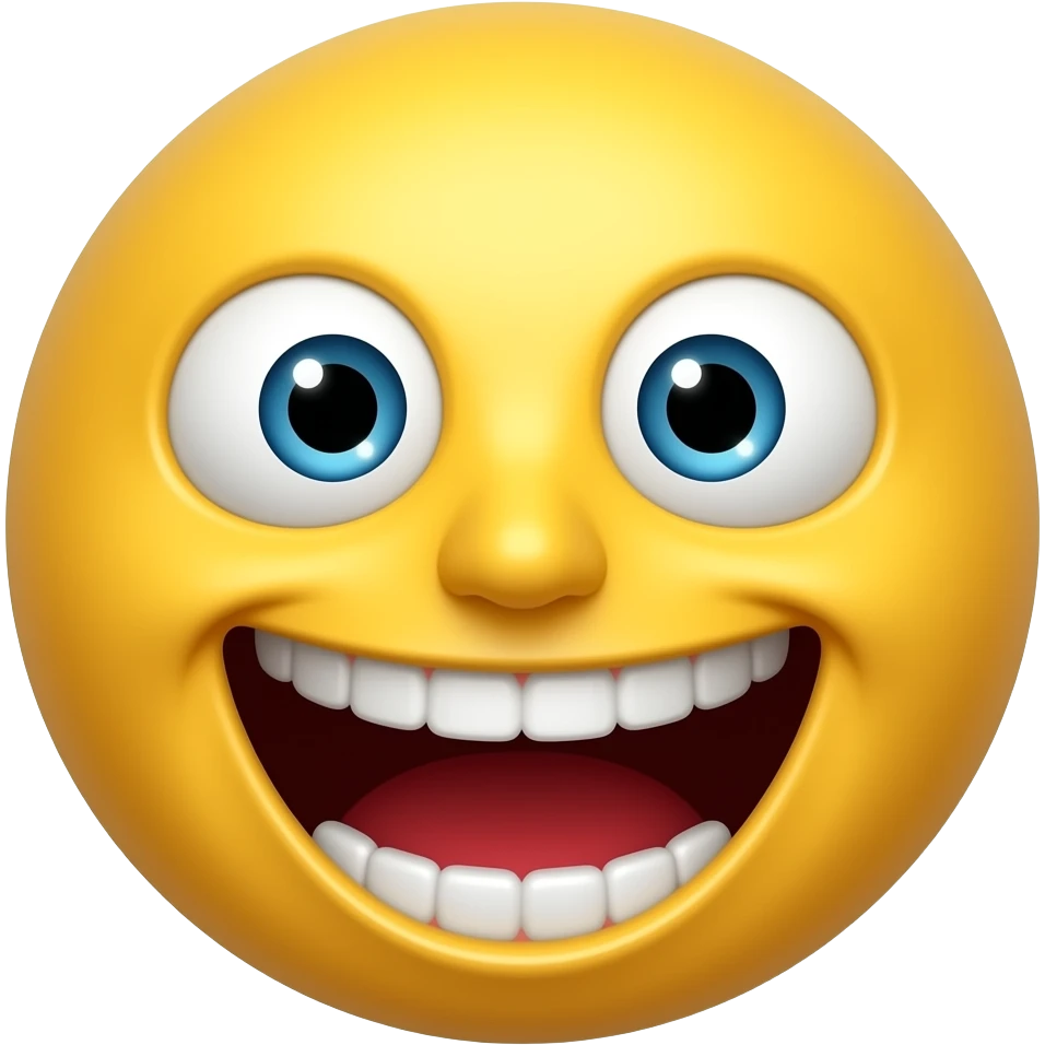Stock iPhone yellow face/emoji that laughs until puking emoji