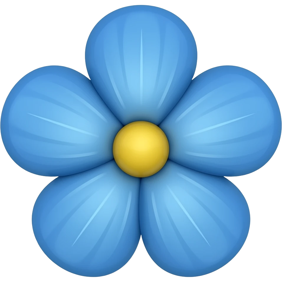 Flor azul emoji