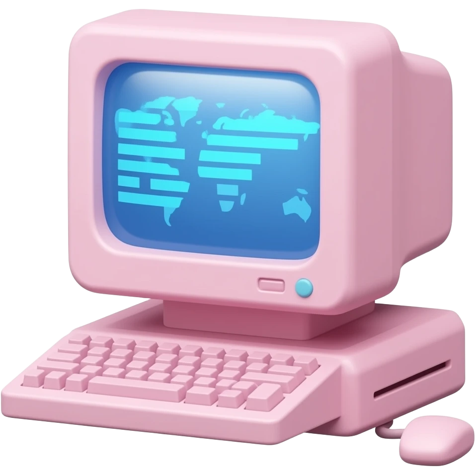 computer pink emoji