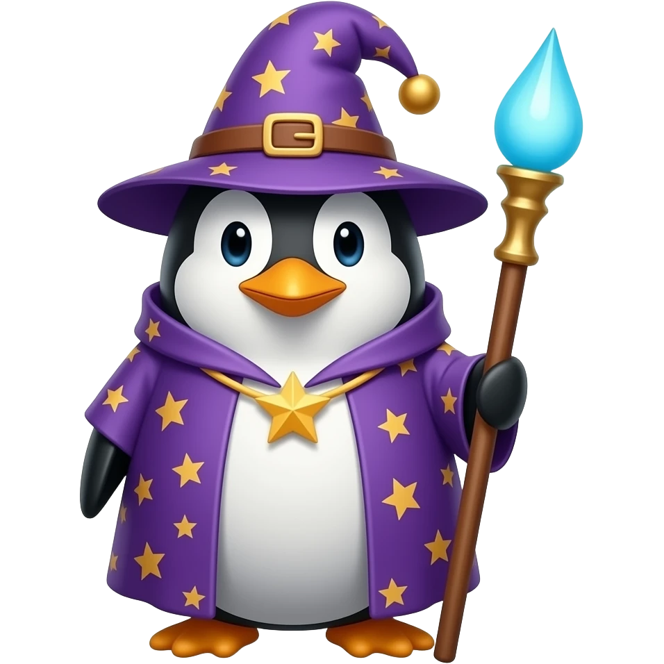 Penguin Wizard emoji