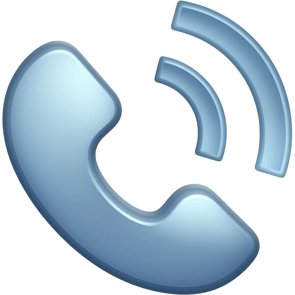 hazme un telefono sin ninguna mano que lo agarre que este recibiendo una llamada y este sonando emoji