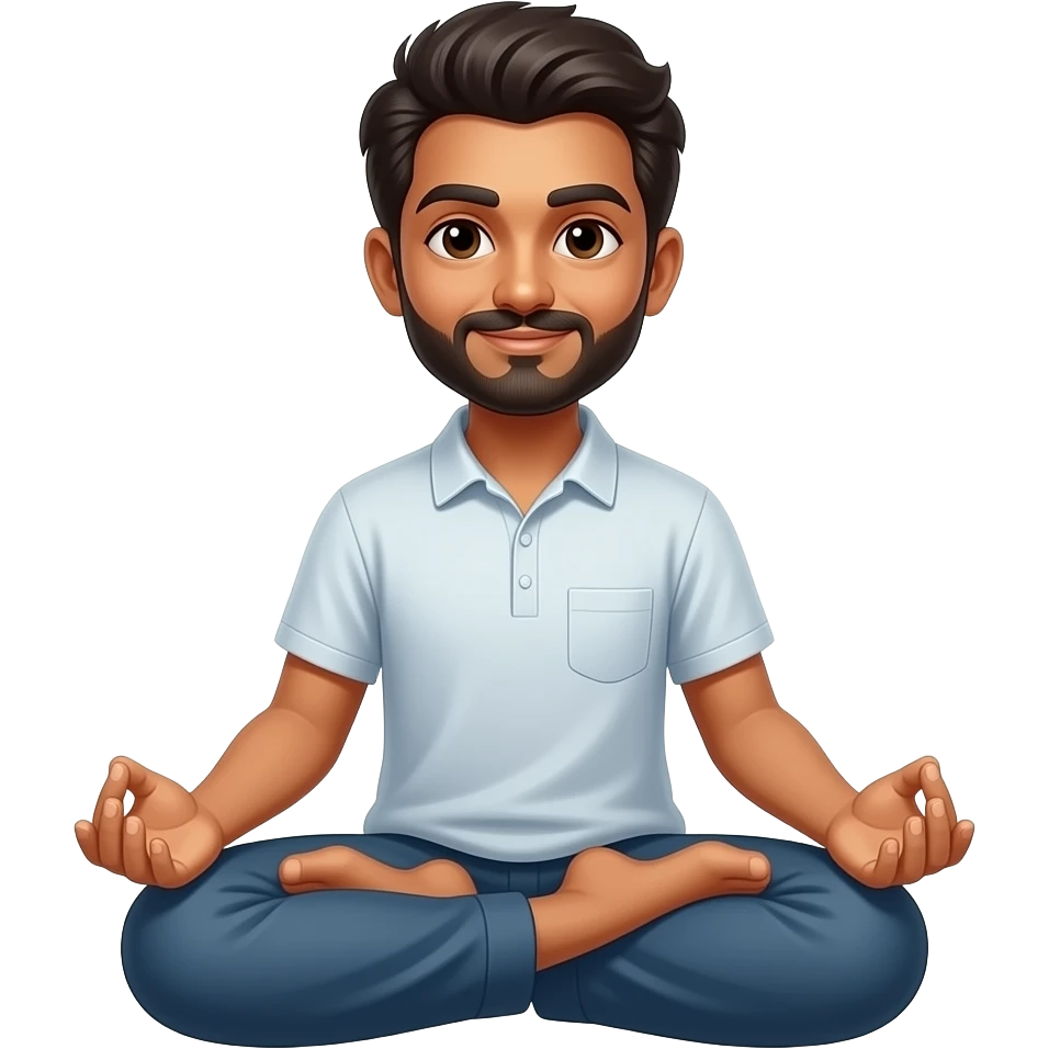 Indian guy meditating emoji