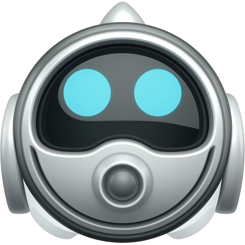 создай 3д иконку робота-пылесоса, стиль реализм emoji