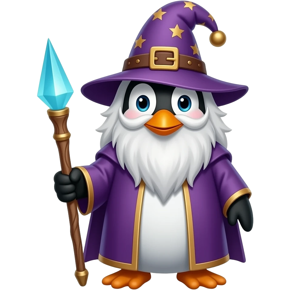 Penguin Wizard emoji