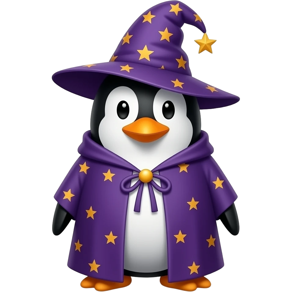 Penguin Wizard emoji