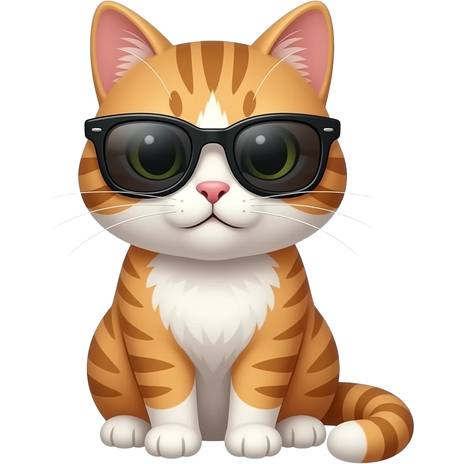 Cat wearing sunglasses emoji