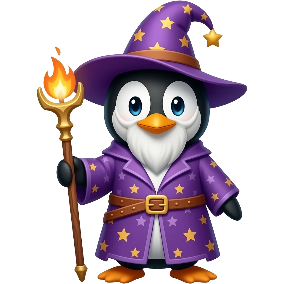 Penguin Wizard emoji