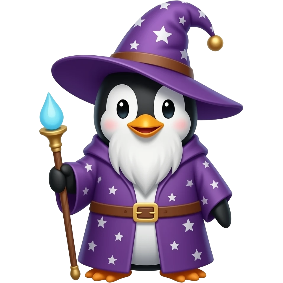 Penguin Wizard emoji