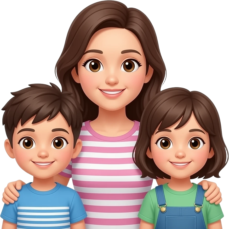 mom with two kids emoji