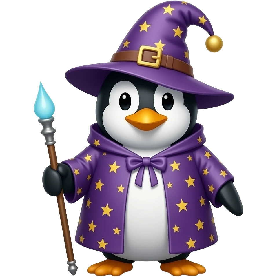 Penguin Wizard emoji