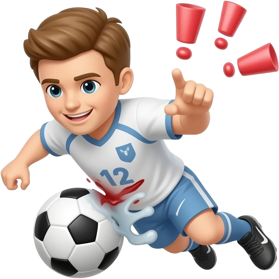 a soccer player injured emoji