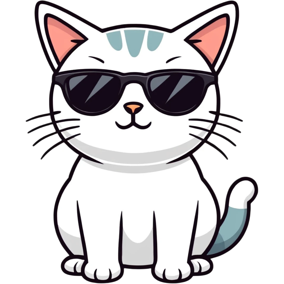 Cat with sunglasses emoji