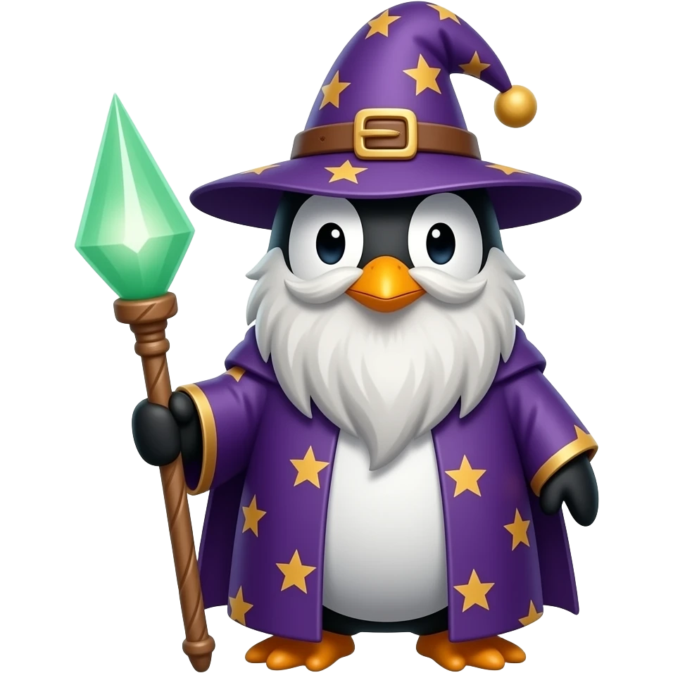 Penguin Wizard emoji