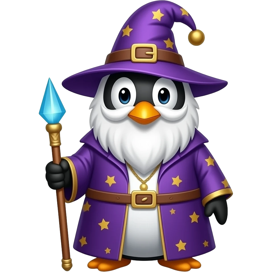 Penguin Wizard emoji