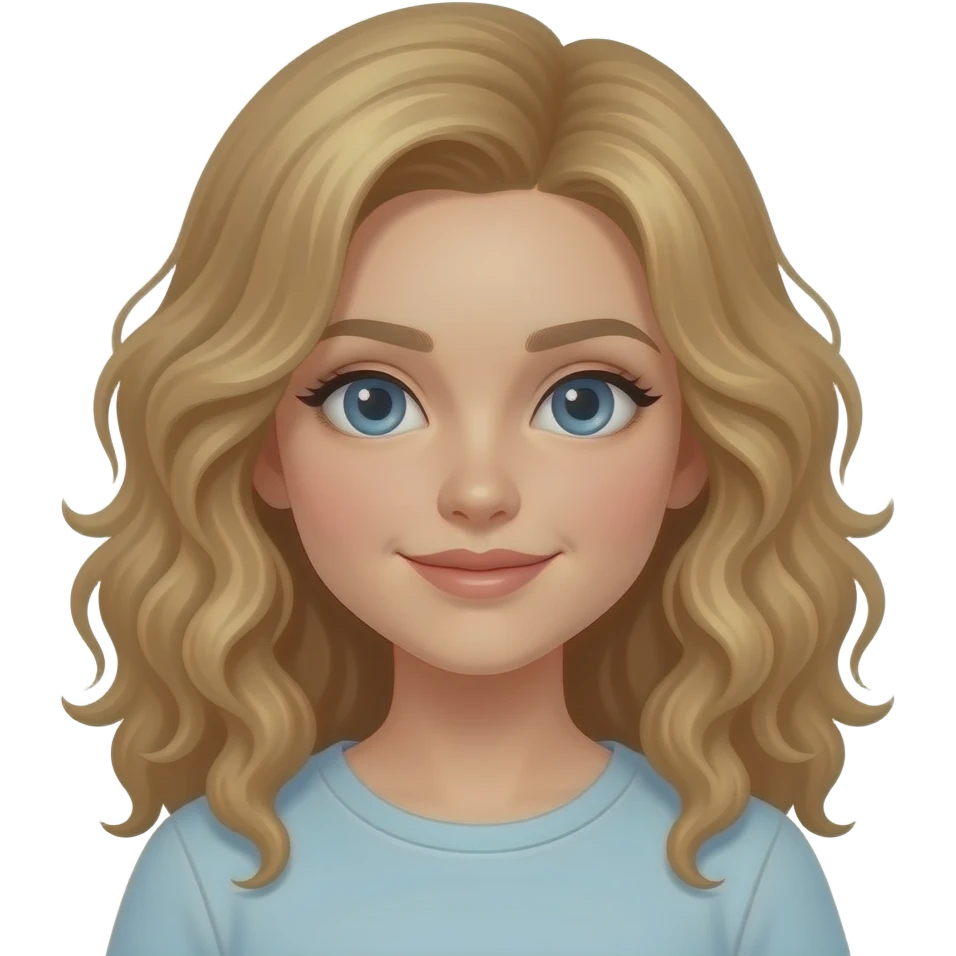 Genre un emojie d’une fille blonde avec des mèche naturelles un peux châtain emoji