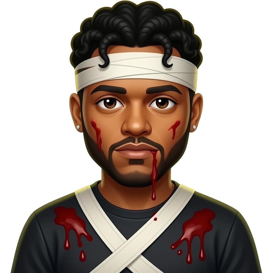 The weeknd blinding lights- bleeding and bandaged emoji