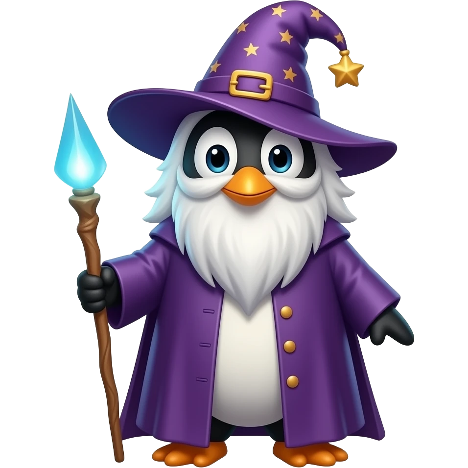 Penguin Wizard emoji