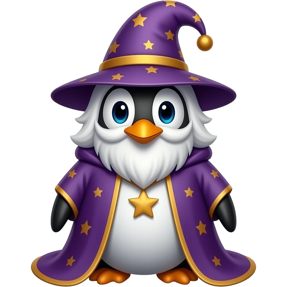 Penguin Wizard emoji