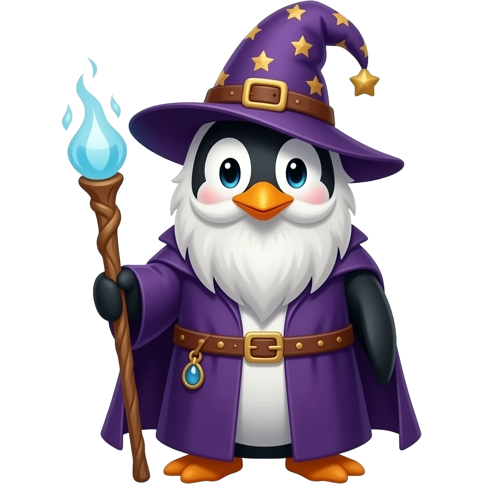 Penguin Wizard emoji