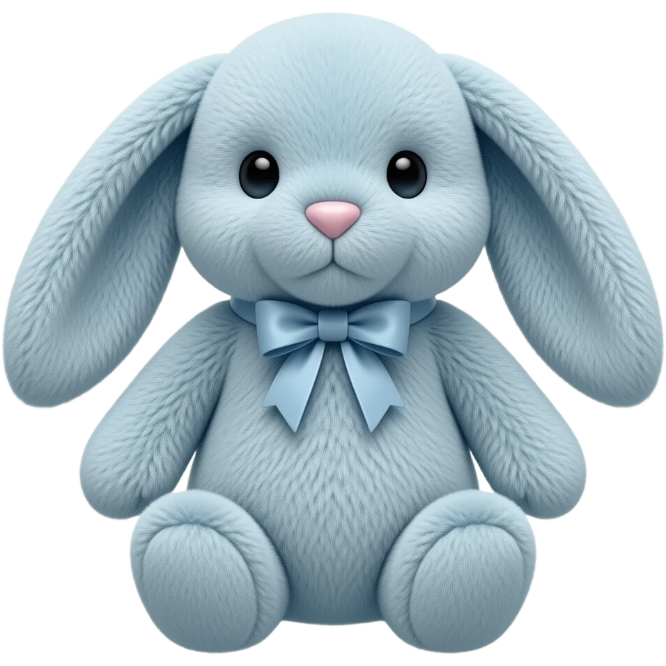 Baby blue jellycat bunny emoji