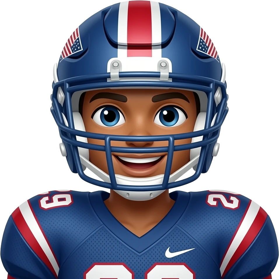 crea un emoji de un jugador de americano celebrando emoji