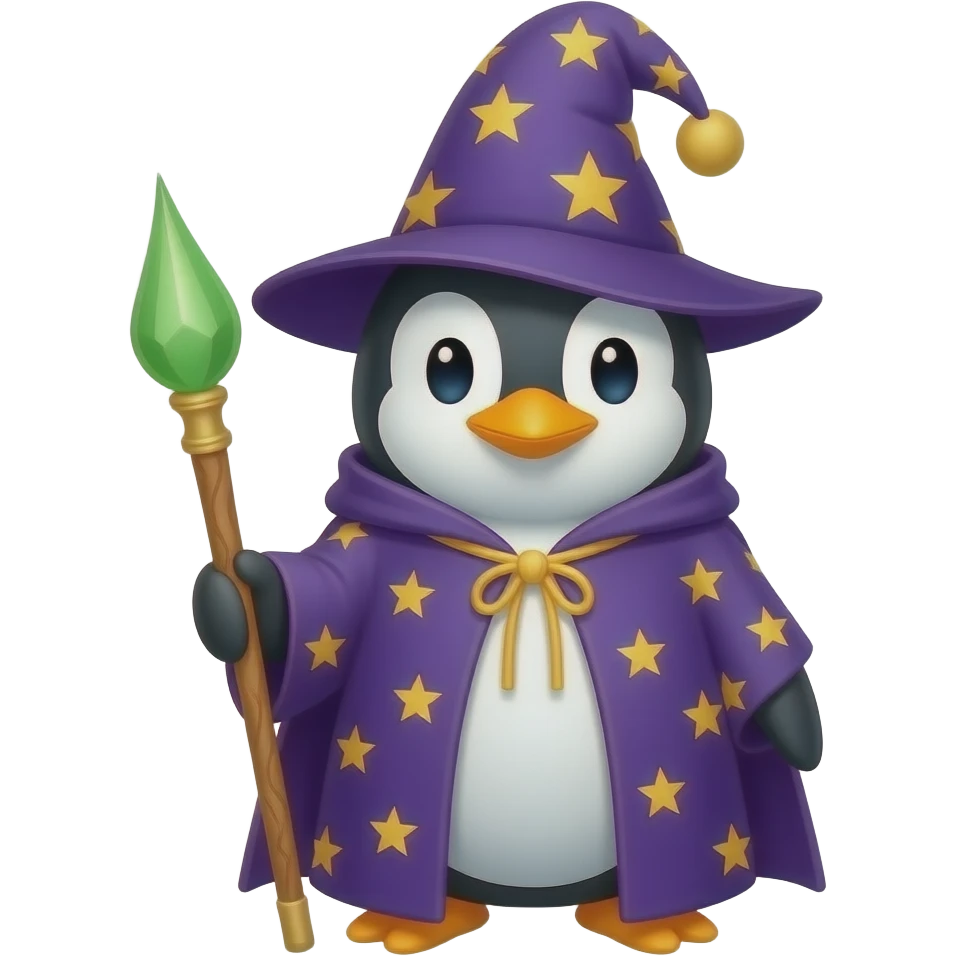 Penguin Wizard emoji