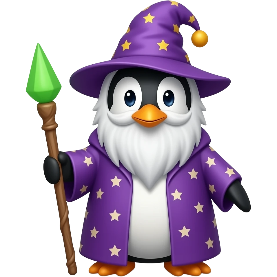 Penguin Wizard emoji
