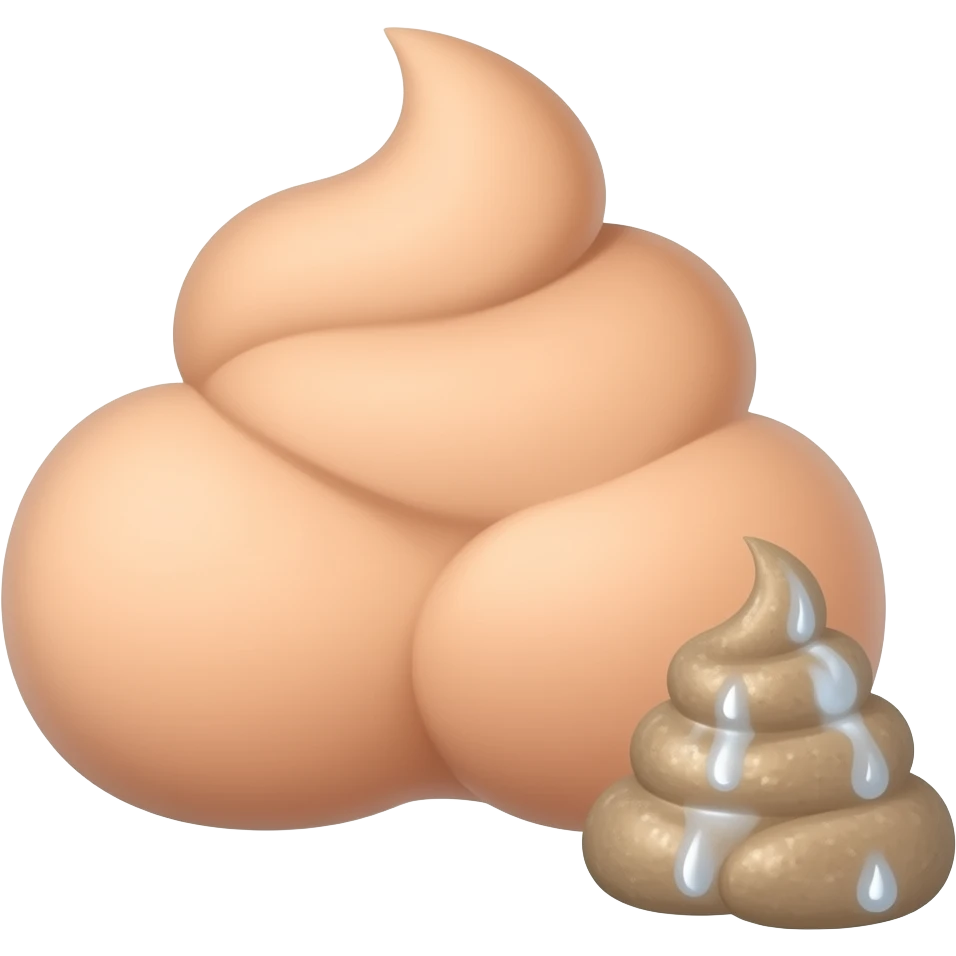 Bare Butt pooping emoji