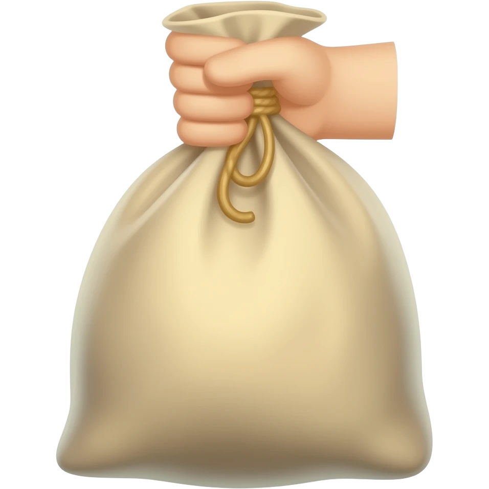 bagging hand emoji