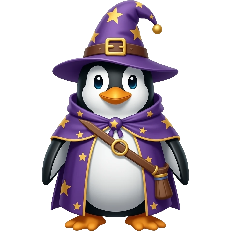 Penguin Wizard emoji