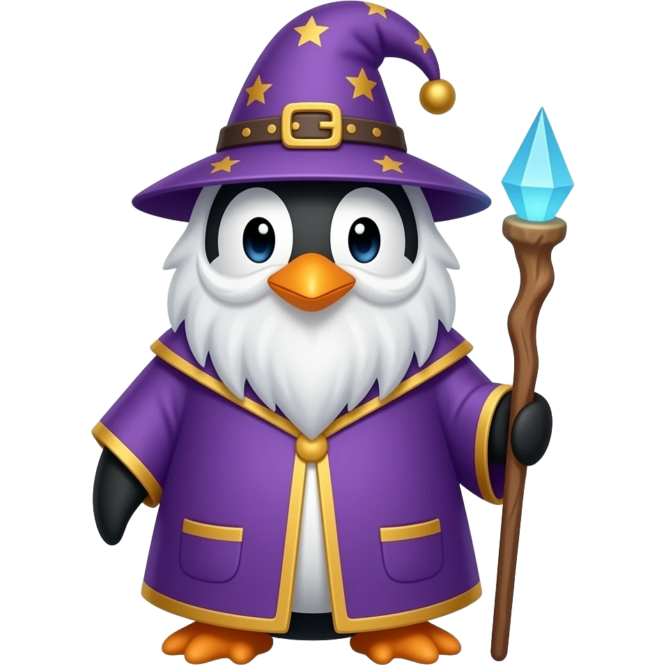 Penguin Wizard emoji
