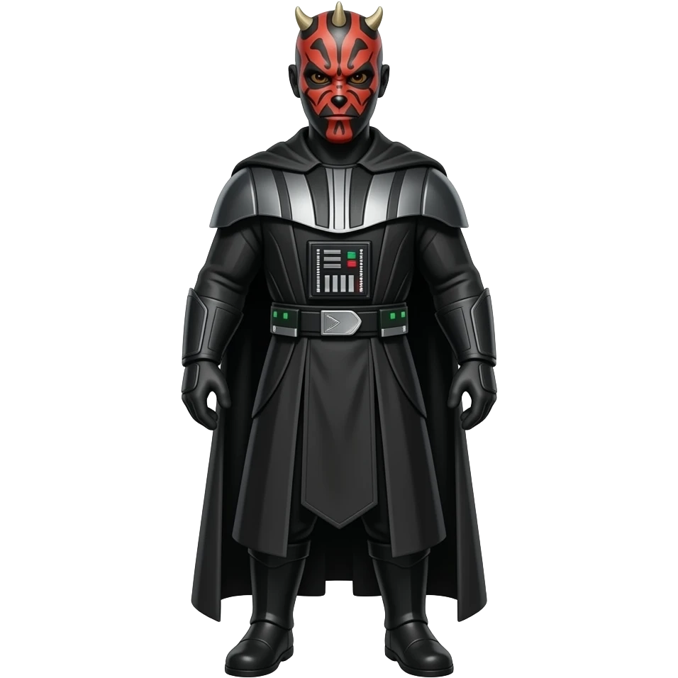 Full Length body Realistic Darth Maul standing emoji