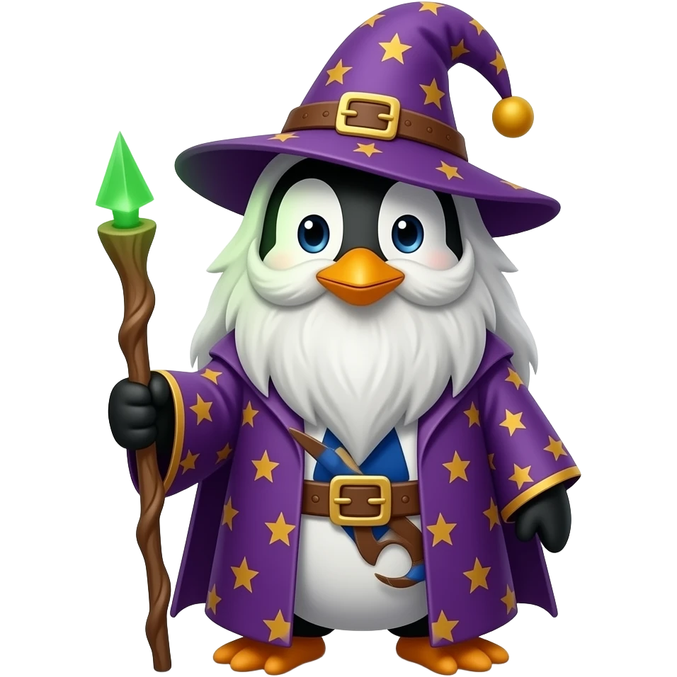 Penguin Wizard emoji