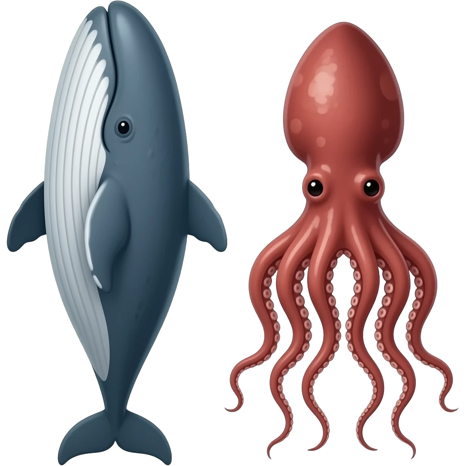 Spermwhale vs giantsquid emoji