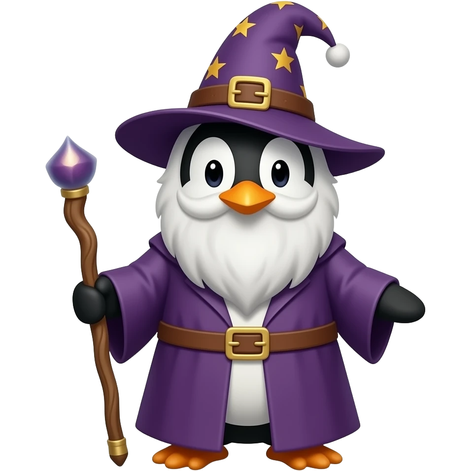 Penguin Wizard emoji