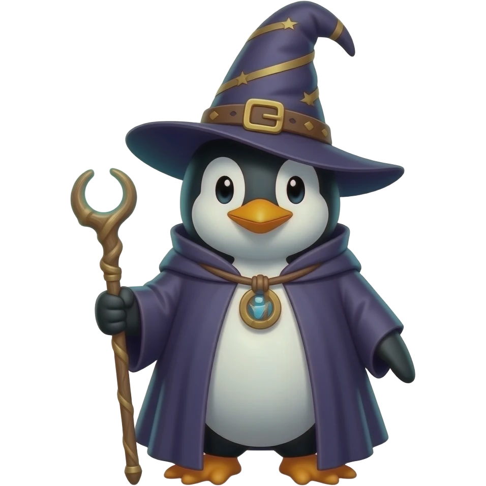 Penguin Wizard emoji
