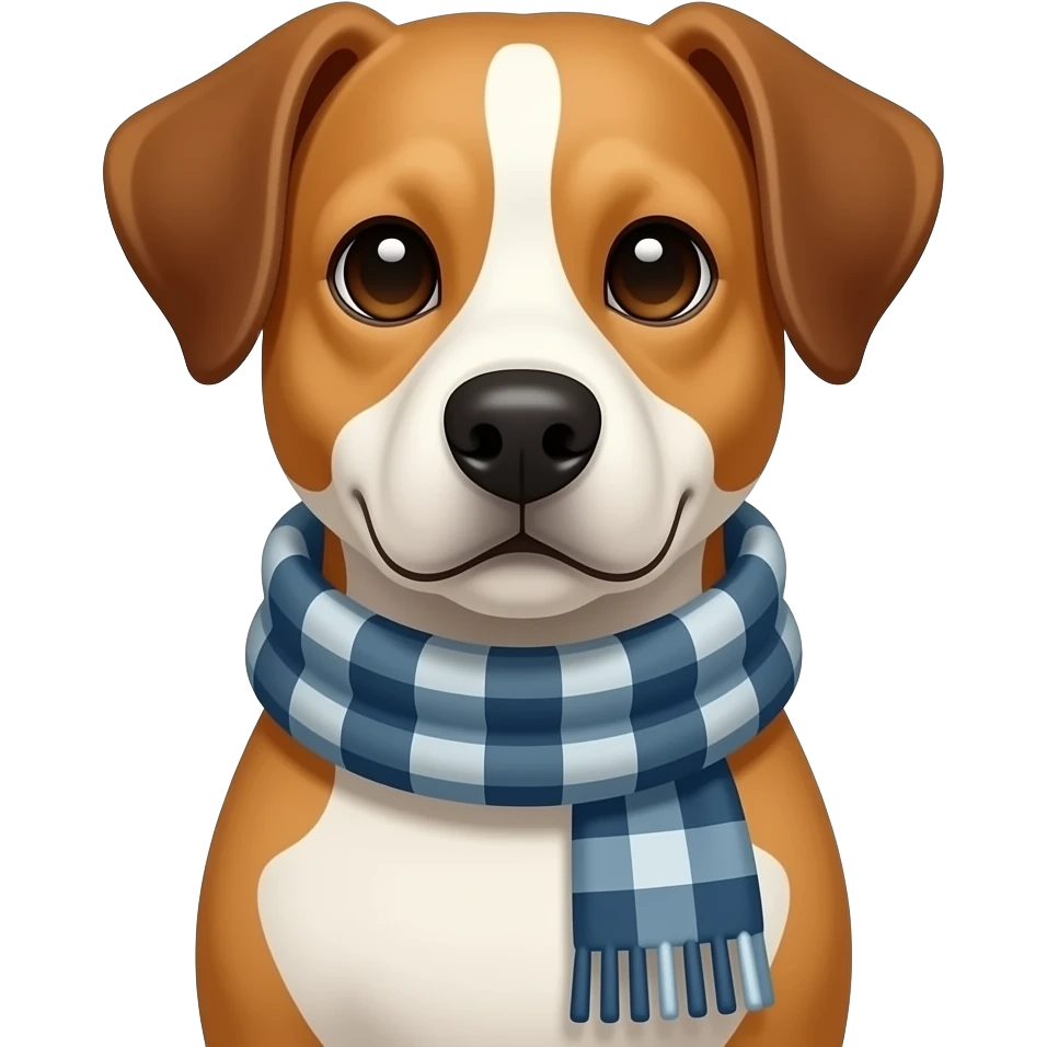 a waist shot of Dog with Scarve emoji