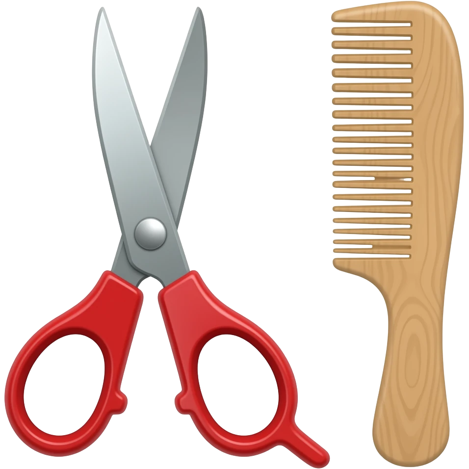 MAKE ME AN EMOJI WITH AN Shears AND COMB emoji